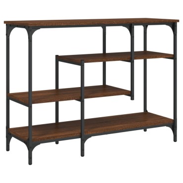 vidaXL Τραπέζι Κονσόλα με Ράφια Καφέ Δρυς 100x35x75cm 1 τεμ.