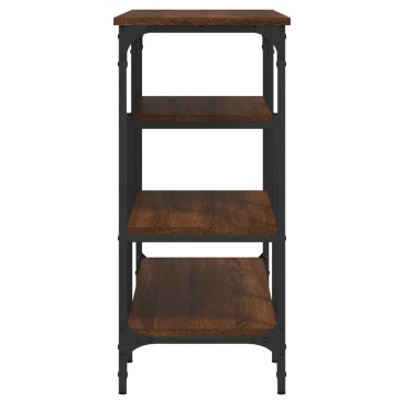 vidaXL Τραπέζι Κονσόλα με Ράφια Καφέ Δρυς 100x35x75cm 1 τεμ.