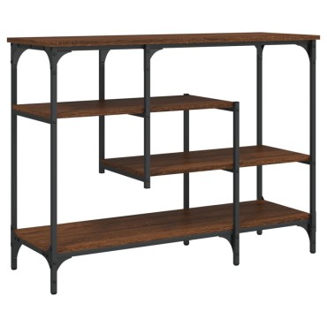 vidaXL Τραπέζι Κονσόλα με Ράφια Καφέ Δρυς 100x35x75cm 1 τεμ.