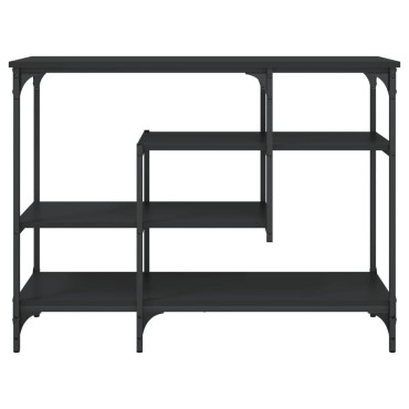 vidaXL Τραπέζι Κονσόλα με Ράφια Μαύρο 100x35x75cm 1 τεμ.