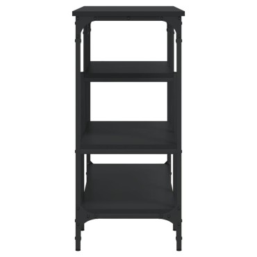 vidaXL Τραπέζι Κονσόλα με Ράφια Μαύρο 100x35x75cm 1 τεμ.
