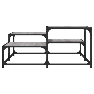 vidaXL Τραπεζάκι Σαλονιού Γκρι Sonoma 87,5x87,5x40cm Επεξεργ. Ξύλο 1 τεμ.