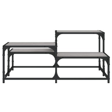 vidaXL Τραπεζάκι Σαλονιού Γκρι Sonoma 87,5x87,5x40cm Επεξεργ. Ξύλο 1 τεμ.