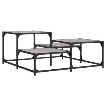 vidaXL Τραπεζάκι Σαλονιού Γκρι Sonoma 87,5x87,5x40cm Επεξεργ. Ξύλο 1 τεμ.
