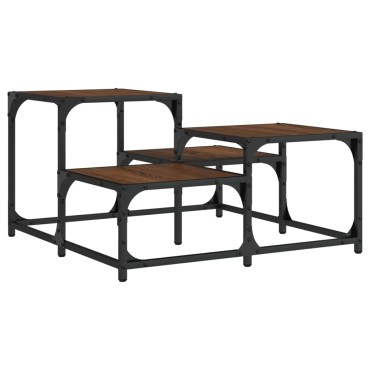 vidaXL Τραπεζάκι Σαλονιού Καφέ Δρυς 68x68x40cm Επεξεργ. Ξύλο 1 τεμ.