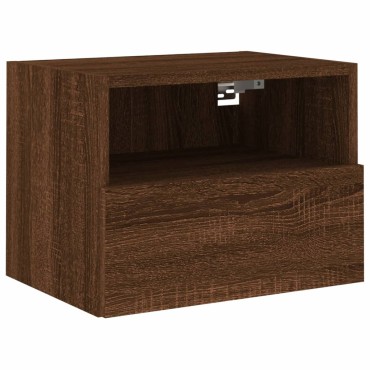 vidaXL Ντουλάπια Τοίχου Τηλ. 2 τεμ. Καφέ Δρυς 40x30x30cm Επεξ.Ξύλο