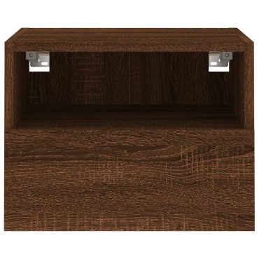 vidaXL Ντουλάπια Τοίχου Τηλ. 2 τεμ. Καφέ Δρυς 40x30x30cm Επεξ.Ξύλο