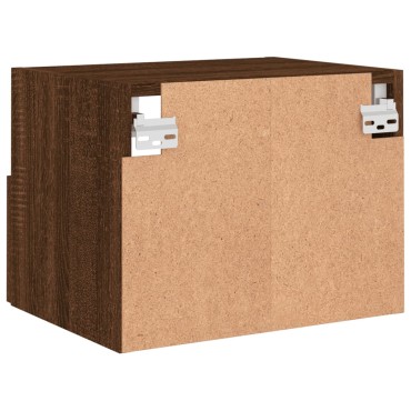 vidaXL Ντουλάπια Τοίχου Τηλ. 2 τεμ. Καφέ Δρυς 40x30x30cm Επεξ.Ξύλο
