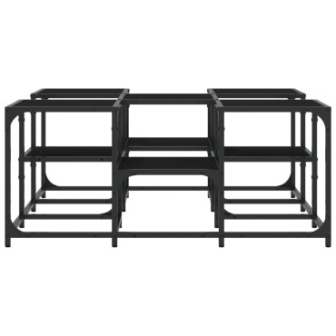 vidaXL Τραπεζάκι Σαλονιού Μαύρο 91x91x40cm Επεξεργασμένο Ξύλο 1 τεμ.
