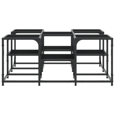 vidaXL Τραπεζάκι Σαλονιού Μαύρο 91x91x40cm Επεξεργασμένο Ξύλο 1 τεμ.