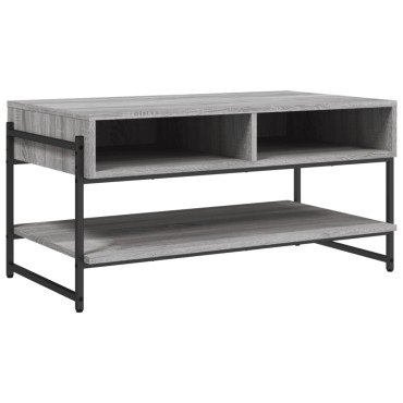 vidaXL Τραπεζάκι Σαλονιού Γκρι Sonoma 90x50x45cm Επεξεργασμένο Ξύλο 1 τεμ.