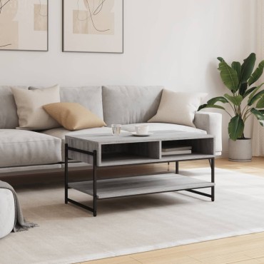 vidaXL Τραπεζάκι Σαλονιού Γκρι Sonoma 90x50x45cm Επεξεργασμένο Ξύλο 1 τεμ.