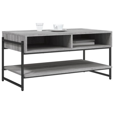 vidaXL Τραπεζάκι Σαλονιού Γκρι Sonoma 90x50x45cm Επεξεργασμένο Ξύλο 1 τεμ.