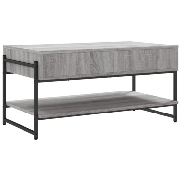 vidaXL Τραπεζάκι Σαλονιού Γκρι Sonoma 90x50x45cm Επεξεργασμένο Ξύλο 1 τεμ.