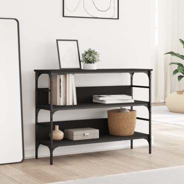 vidaXL Τραπέζι Κονσόλα Μαύρο 100x32x75cm Επεξεργασμένο Ξύλο 1 τεμ.