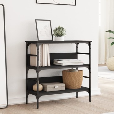 vidaXL Τραπέζι Κονσόλα Μαύρο 75x32x75cm από Επεξεργ. Ξύλο 1 τεμ.