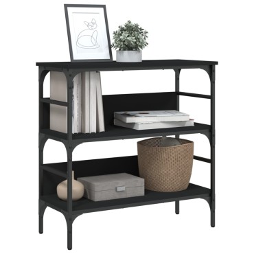 vidaXL Τραπέζι Κονσόλα Μαύρο 75x32x75cm από Επεξεργ. Ξύλο 1 τεμ.