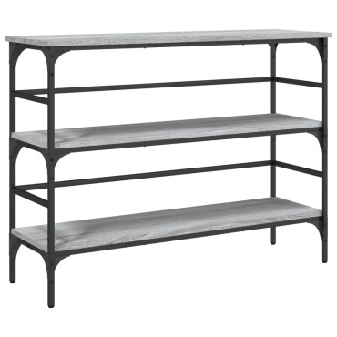 vidaXL Τραπέζι Κονσόλα Γκρι Sonoma 100x32x75cm Επεξεργασμένο Ξύλο 1 τεμ.