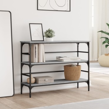 vidaXL Τραπέζι Κονσόλα Γκρι Sonoma 100x32x75cm Επεξεργασμένο Ξύλο 1 τεμ.