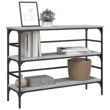 vidaXL Τραπέζι Κονσόλα Γκρι Sonoma 100x32x75cm Επεξεργασμένο Ξύλο 1 τεμ.