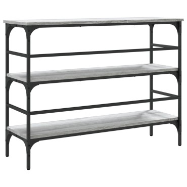 vidaXL Τραπέζι Κονσόλα Γκρι Sonoma 100x32x75cm Επεξεργασμένο Ξύλο 1 τεμ.