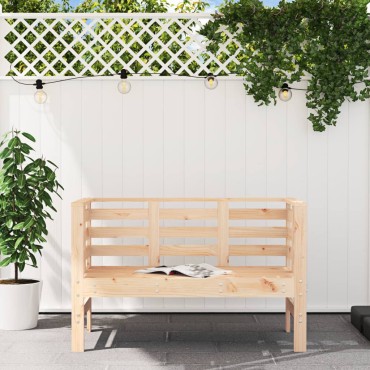 vidaXL Παγκάκι Κήπου 111,5x53x71cm από Μασίφ Ξύλο Πεύκου 1 τεμ.