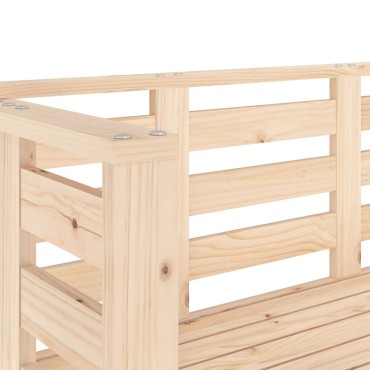 vidaXL Παγκάκι Κήπου 111,5x53x71cm από Μασίφ Ξύλο Πεύκου 1 τεμ.
