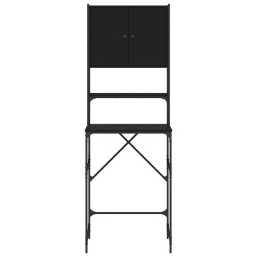 vidaXL Ντουλάπι Πλυντηρίου Μαύρο 68x48,5x194 εκ.
