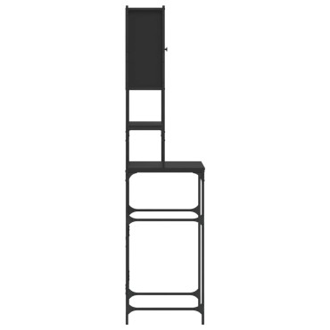 vidaXL Ντουλάπι Πλυντηρίου Μαύρο 68x48,5x194 εκ.