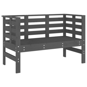 vidaXL Παγκάκι Κήπου Γκρι 111,5x53x71cm από Μασίφ Ξύλο Πεύκου 1 τεμ.