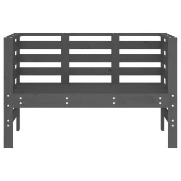 vidaXL Παγκάκι Κήπου Γκρι 111,5x53x71cm από Μασίφ Ξύλο Πεύκου 1 τεμ.