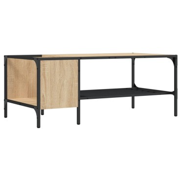 vidaXL Τραπεζάκι Σαλονιού με Ράφι Sonoma Δρυς 100x51x40cm Επεξ. Ξύλο 1 τεμ.