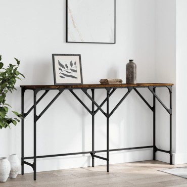 vidaXL Τραπέζι Κονσόλα Καπνιστή Δρυς 140x29x75cm Επεξεργ. Ξύλο 1 τεμ.
