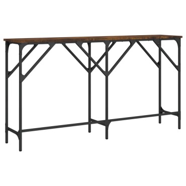 vidaXL Τραπέζι Κονσόλα Καπνιστή Δρυς 140x29x75cm Επεξεργ. Ξύλο 1 τεμ.