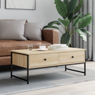 vidaXL Τραπεζάκι Σαλονιού Sonoma Δρυς 101x49x39,5cm 1 τεμ.