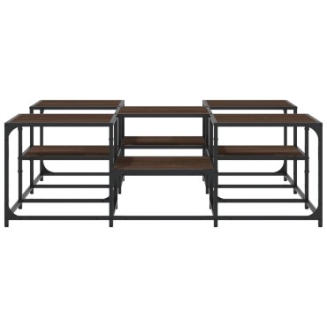 vidaXL Τραπεζάκι Σαλονιού Καφέ Δρυς 121x121x40cm Επεξεργασμένο Ξύλο 1 τεμ.