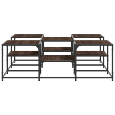 vidaXL Τραπεζάκι Σαλονιού Καφέ Δρυς 121x121x40cm Επεξεργασμένο Ξύλο 1 τεμ.
