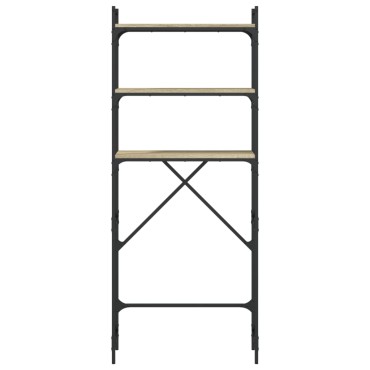 vidaXL Ραφιέρα Πλυντηρίου Sonoma Δρυς 67x25x163 εκ. από Επεξεργ. Ξύλο