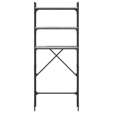 vidaXL Ραφιέρα Πλυντηρίου Γκρι Sonoma 67x25x163 εκ. από Επεξεργ. Ξύλο