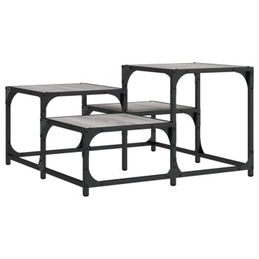 vidaXL Τραπεζάκι Σαλονιού Γκρι Sonoma 68x68x40cm Επεξεργ. Ξύλο 1 τεμ.