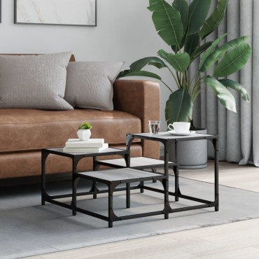 vidaXL Τραπεζάκι Σαλονιού Γκρι Sonoma 68x68x40cm Επεξεργ. Ξύλο 1 τεμ.