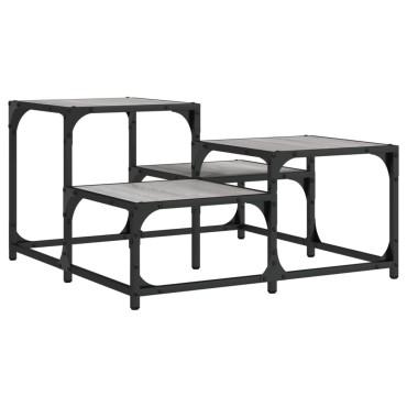vidaXL Τραπεζάκι Σαλονιού Γκρι Sonoma 68x68x40cm Επεξεργ. Ξύλο 1 τεμ.