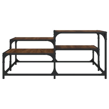 vidaXL Τραπεζάκι Σαλονιού Καφέ Δρυς 87,5x87,5x40cm Επεξεργ. Ξύλο 1 τεμ.