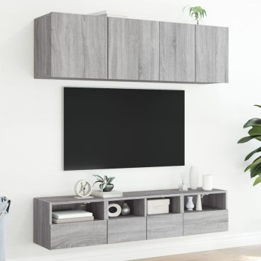 vidaXL Ντουλάπι Τοίχου Τηλεόρασης Γκρι Sonoma 40x30x30cm Επεξ. Ξύλο