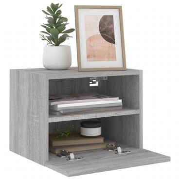 vidaXL Ντουλάπι Τοίχου Τηλεόρασης Γκρι Sonoma 40x30x30cm Επεξ. Ξύλο