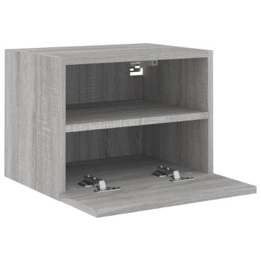 vidaXL Ντουλάπι Τοίχου Τηλεόρασης Γκρι Sonoma 40x30x30cm Επεξ. Ξύλο