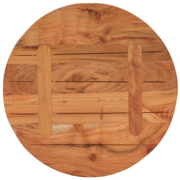 vidaXL Επιφάνεια Τραπεζιού Στρογγυλή 50x2,5cm Μασίφ Ξύλο Ακακίας 1 τεμ.