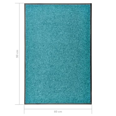 vidaXL Πατάκι Εισόδου Πλενόμενο Γαλάζιο 60 x 90 εκ.