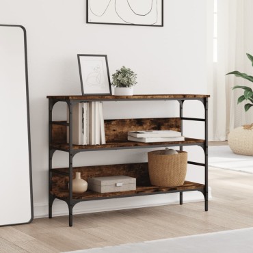 vidaXL Τραπέζι Κονσόλα Καπνιστή Δρυς 100x32x75cm Επεξεργασμένο Ξύλο 1 τεμ.