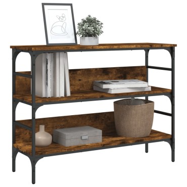 vidaXL Τραπέζι Κονσόλα Καπνιστή Δρυς 100x32x75cm Επεξεργασμένο Ξύλο 1 τεμ.